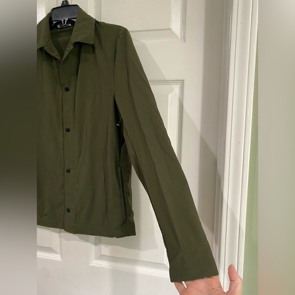 ZARA DARK ARMY GREEN WATERPROOF LIGHTWEIGHT JACKET SIZE SMALL - Picture 3 of 15